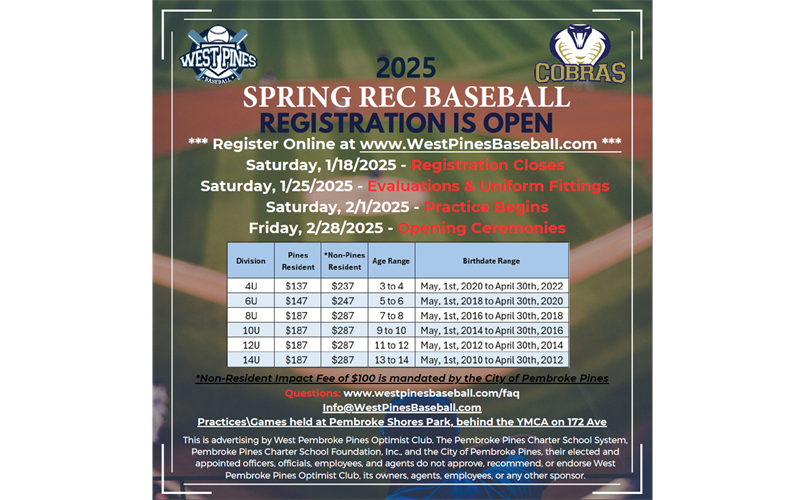 2025 Spring Rec Registration Dates